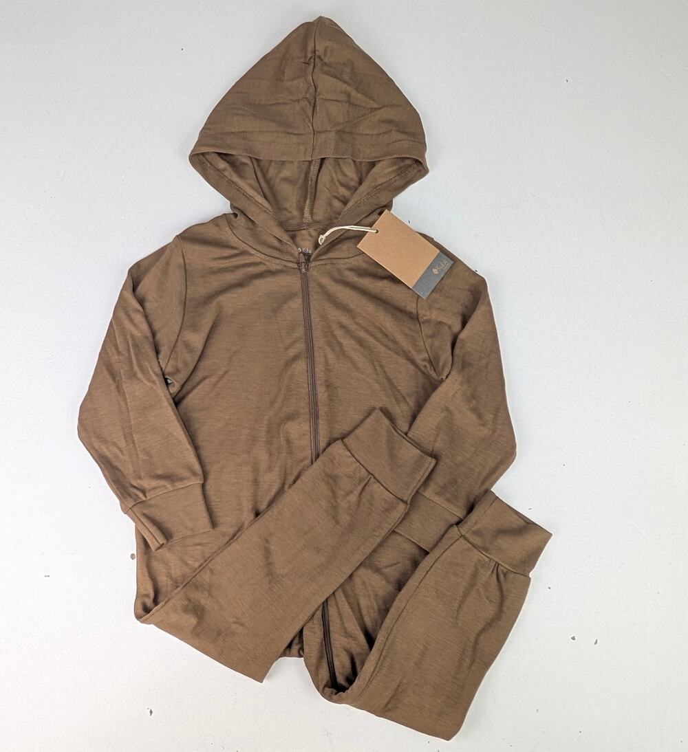 Kyte Toddler 3T Brown Hooded Jumpsuit